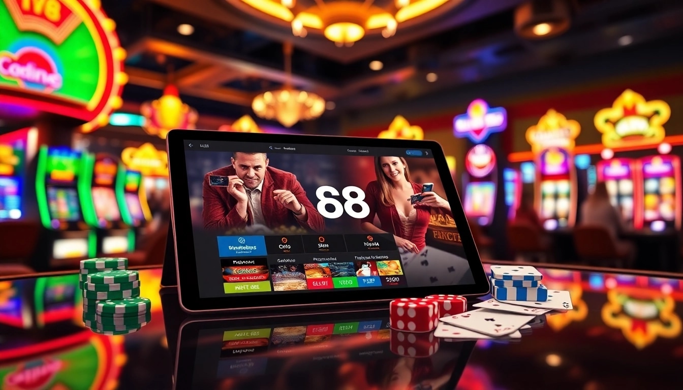 Engage in thrilling gameplay at GG88 with vibrant casino visuals and a modern interface.