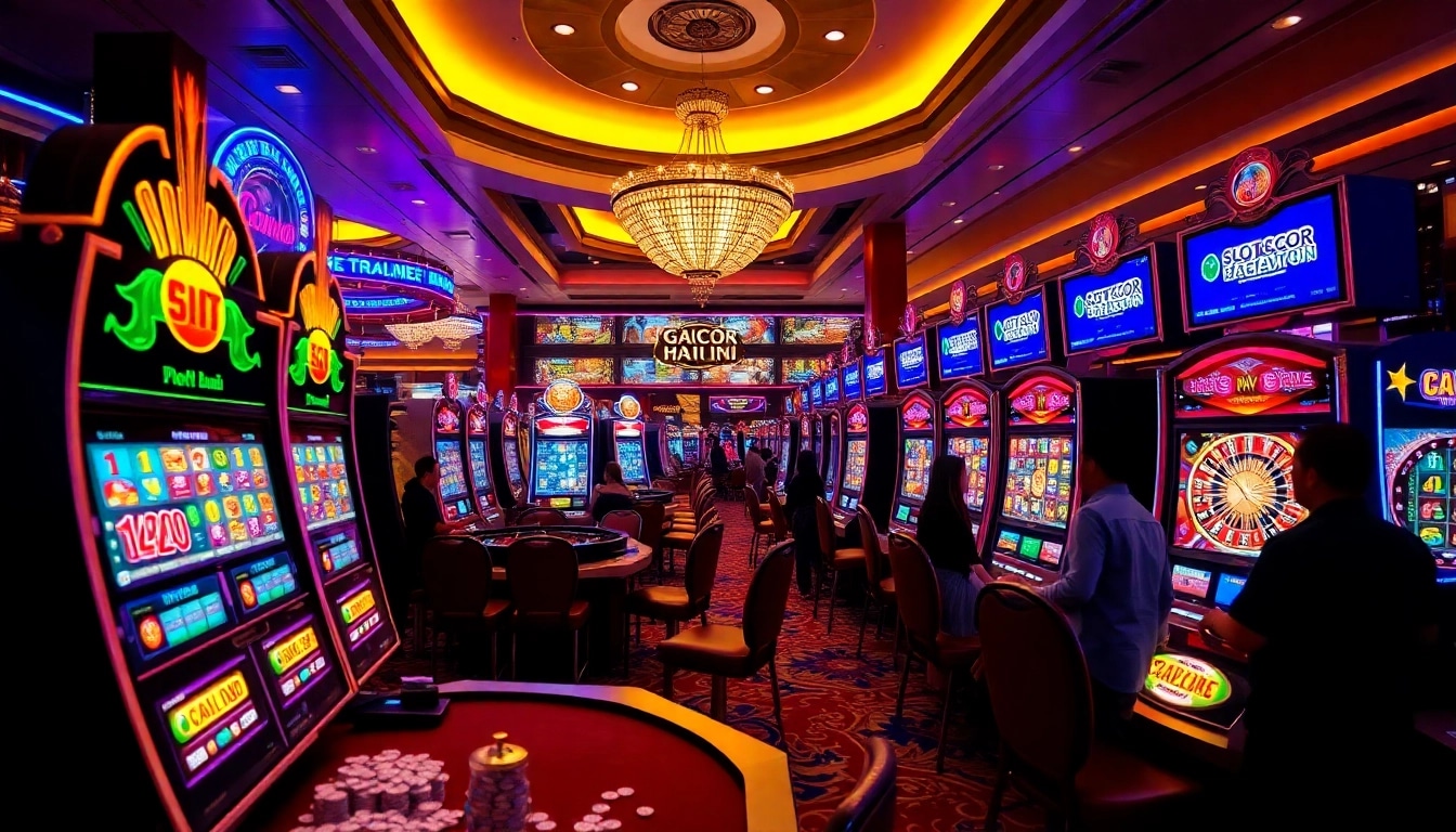 Experience thrilling gameplay with slot gacor hari ini in a vibrant and luxurious casino environment.