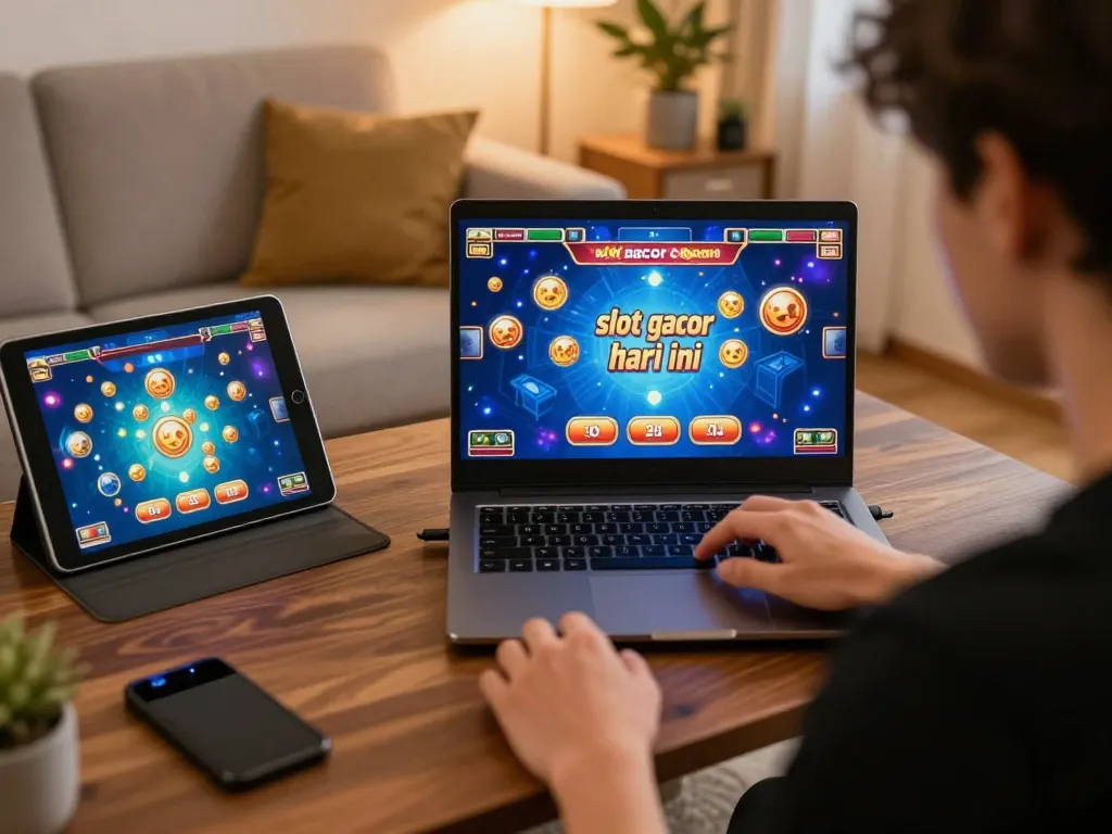 Engaging online gaming experience featuring slot gacor hari ini as player spins the reels.
