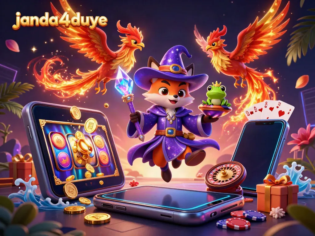 Permainan janda4duye mempesona dengan kasino dan elemen slot yang memukau.
