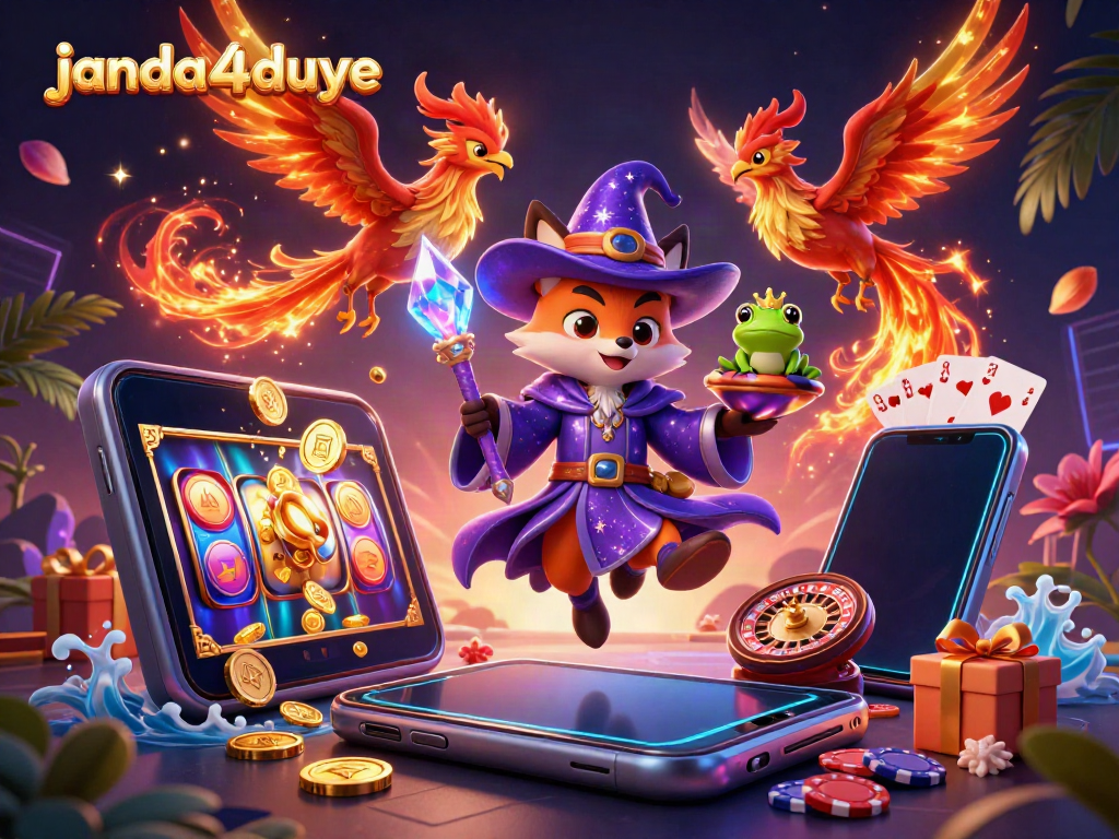 Permainan janda4duye mempesona dengan kasino dan elemen slot yang memukau.