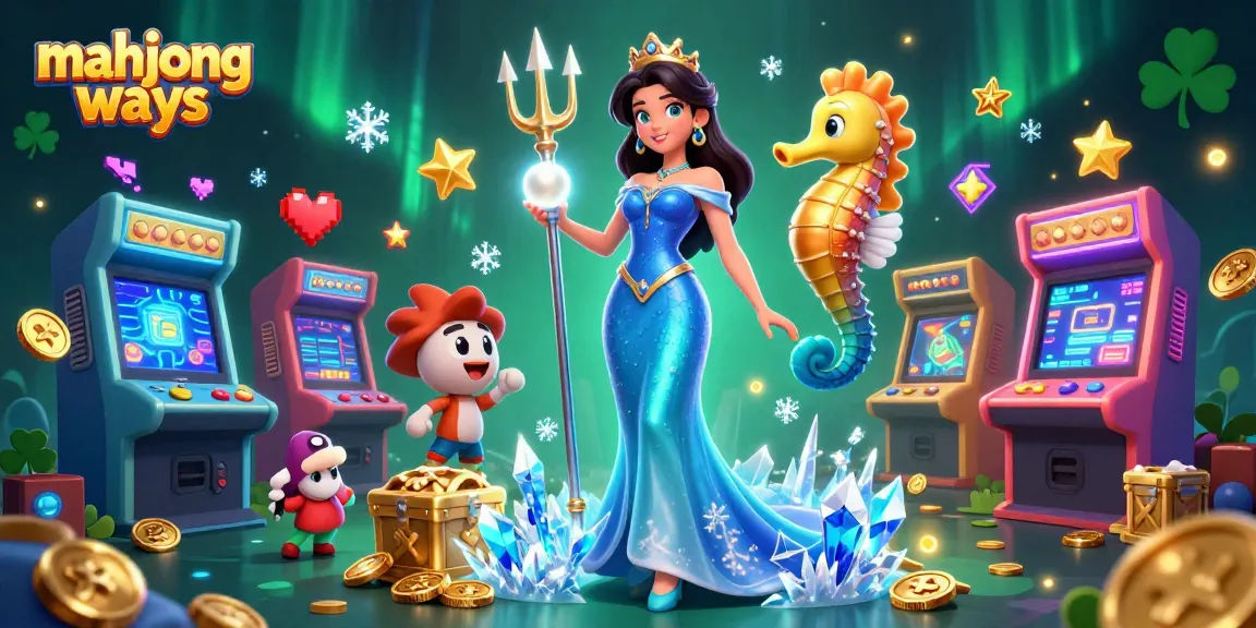 Experience the thrilling gameplay with Mahjong Ways as the beautiful character wields her glowing pearl, mixed with exciting casino elements.
