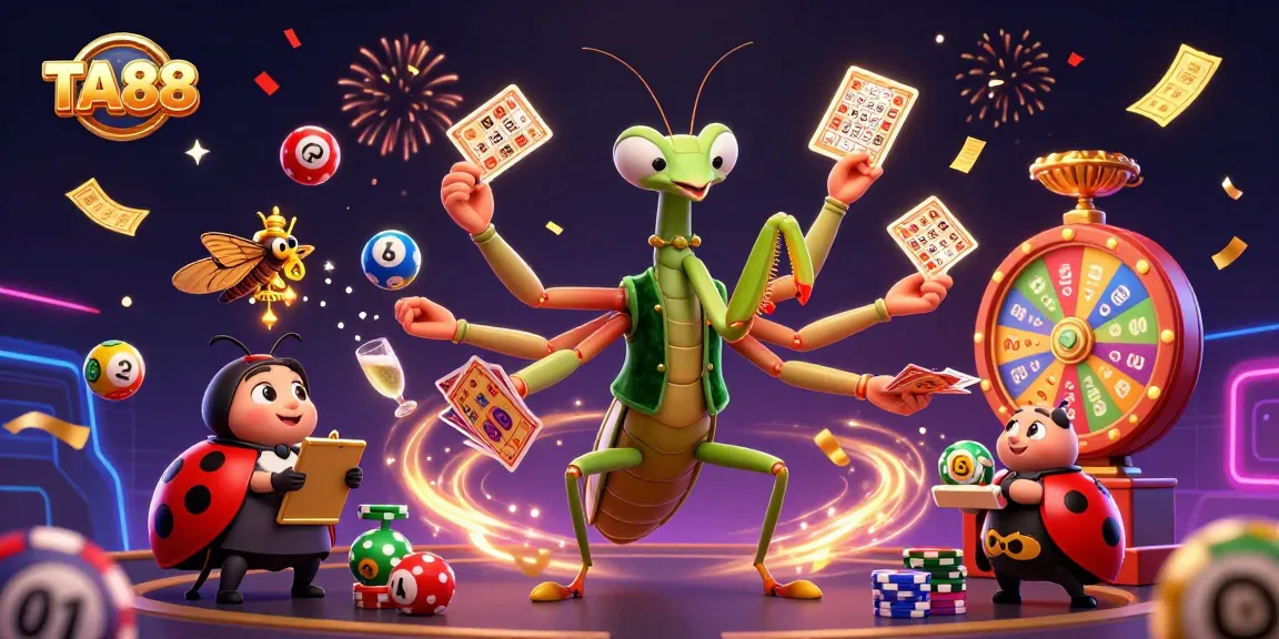 Experience TA88's vibrant casino world with animated characters and dynamic gambling elements.