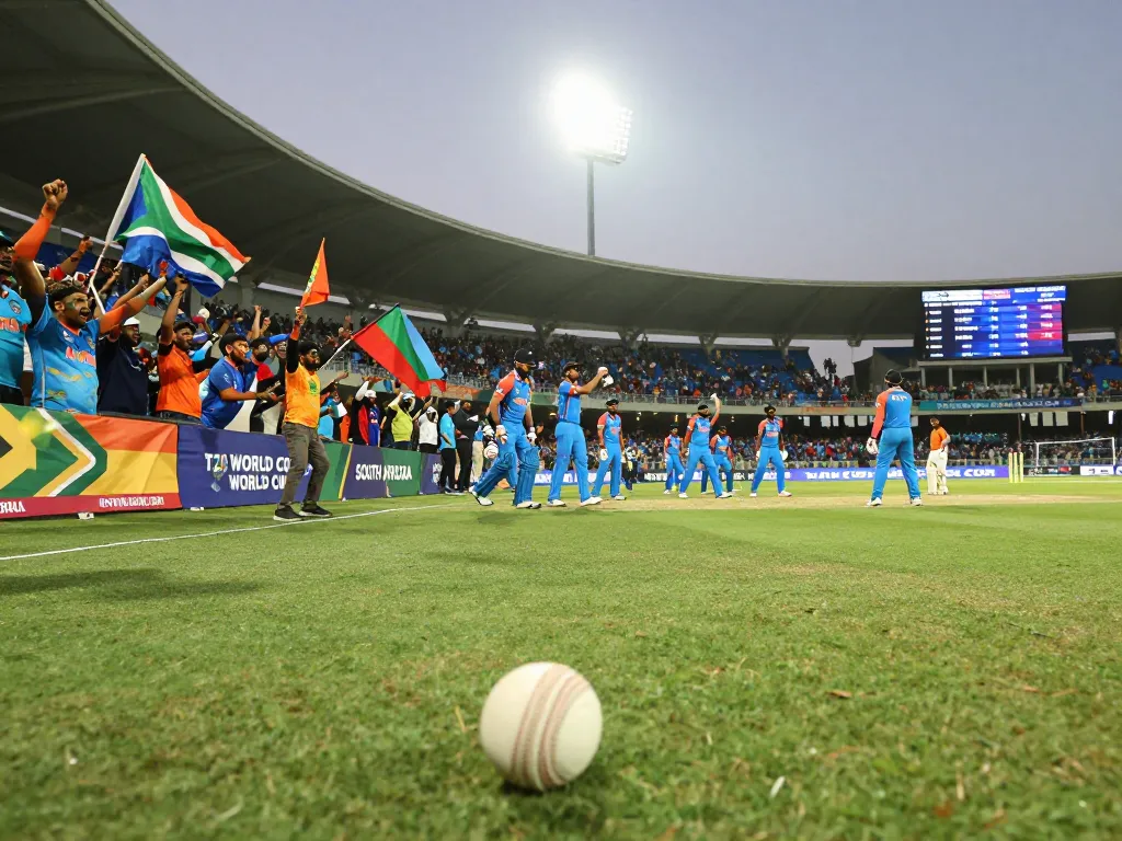 Exciting T20 World Cup match showcasing India cricket team battling for semi-final qualification while impacting cricket team ranking.