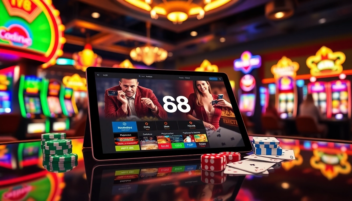 Engage in thrilling gameplay at GG88 with vibrant casino visuals and a modern interface.