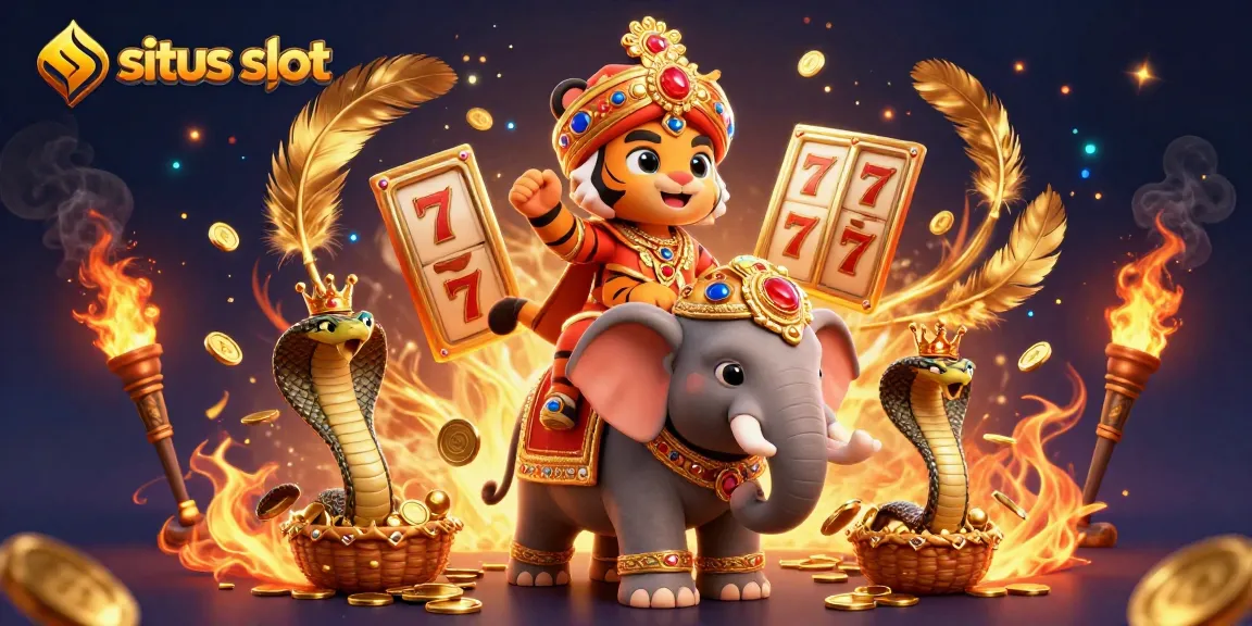 Taruh taruhan di situs slot dengan gulungan jackpot yang menggiurkan dan koin emas bertebaran.
