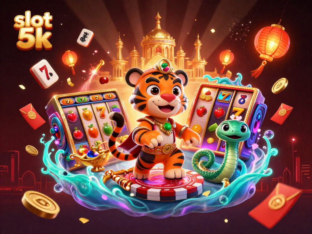 Engage in vibrant slot 5k gameplay amidst a magical Arabian Nights theme, featuring stunning visuals and dynamic elements.