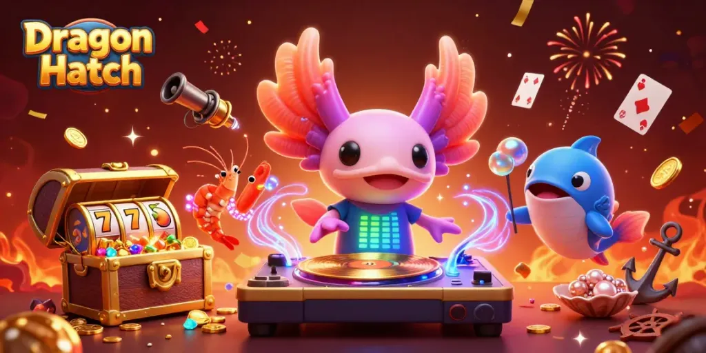 เล่นเกมสล็อต Dragon Hatch พร้อมความสนุกจากภาพประกอบที่เต็มไปด้วยสีสันและบรรยากาศคาสิโน