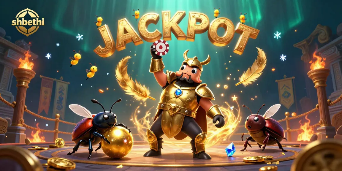 Experience thrilling wins at shbethi with vibrant casino elements and characters capturing the jackpot moment.