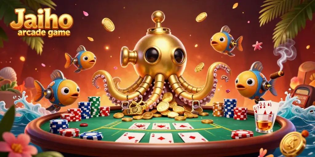 Engage in the Jaiho arcade game with lively characters and immersive casino elements.