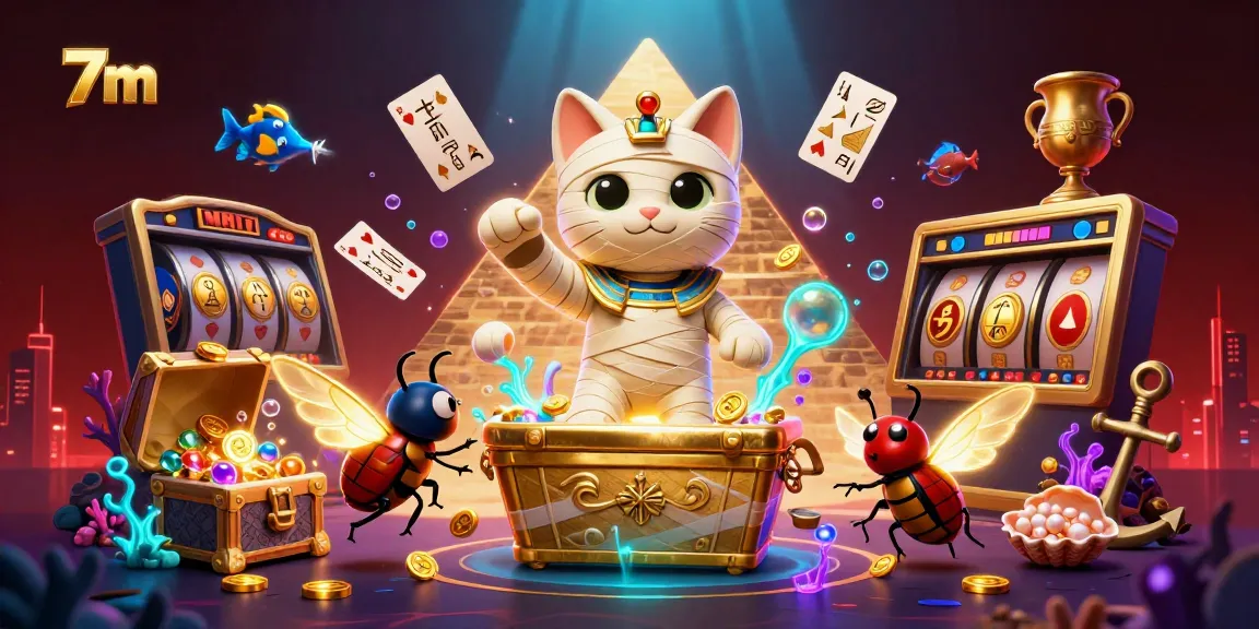 Experience thrilling wins with 7m as a mummy cat and scarab beetle explore casino treasures!