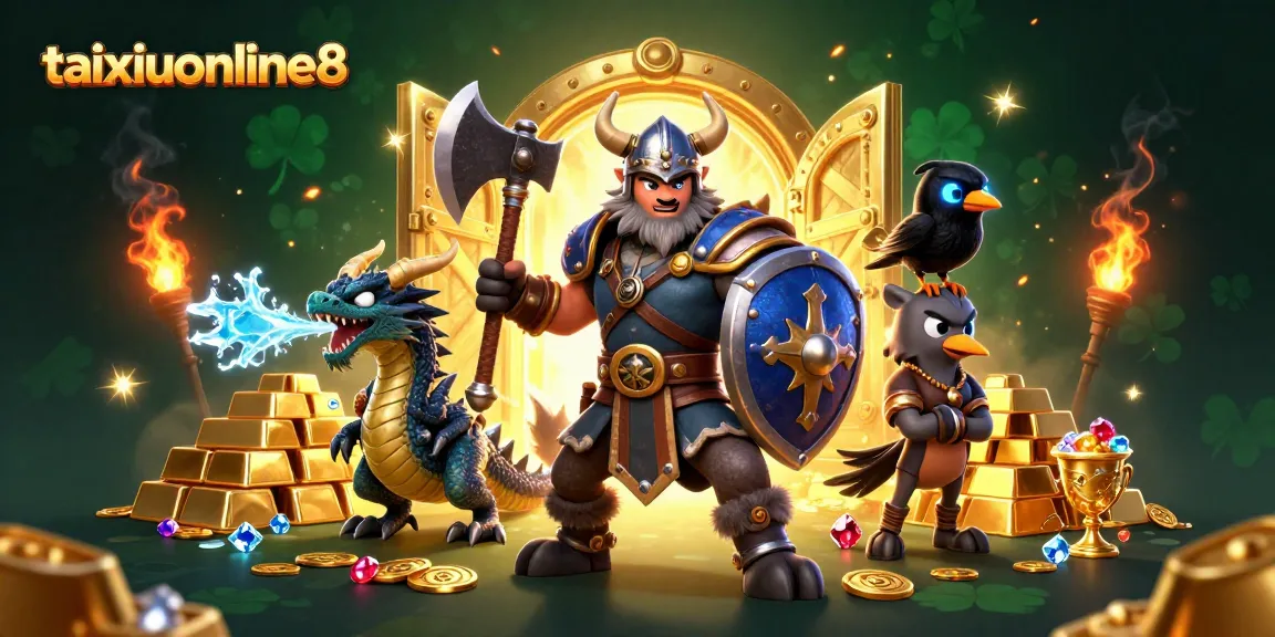 Experience Tài Xỉu excitement at taixiuonline8 with vibrant 3D casino elements and dynamic characters.
