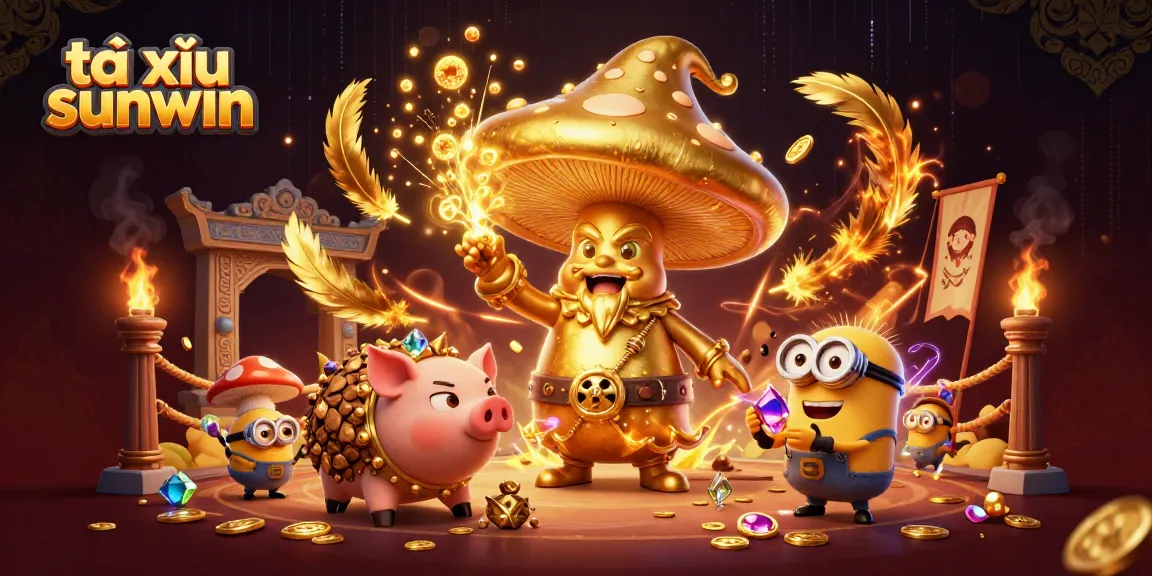 Engage in tài xỉu sunwin action with magical wizards and treasure-hunting characters.