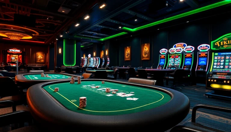 79king's luxurious poker table showcases intense betting action with elegant chips, playing cards, and dynamic roulette wheels.