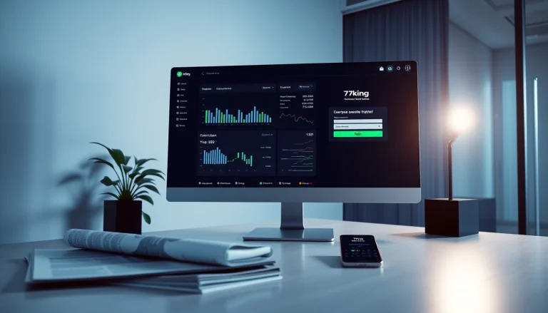 79king-branded fintech dashboard with secure login and live data visuals