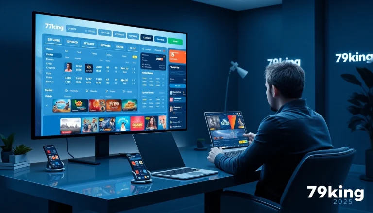 79king online betting dashboard showcasing sports and casino options with secure, premium design