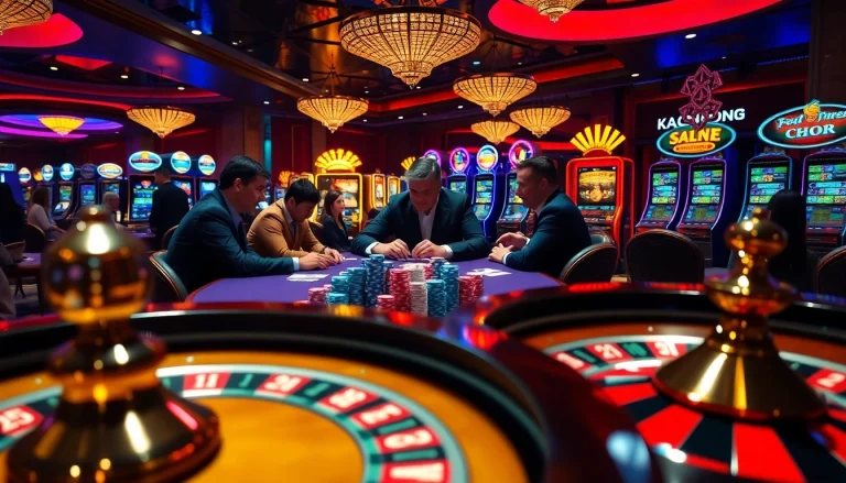 Players at a high-stakes poker table enjoying the thrill of gambling at XX88 casino.