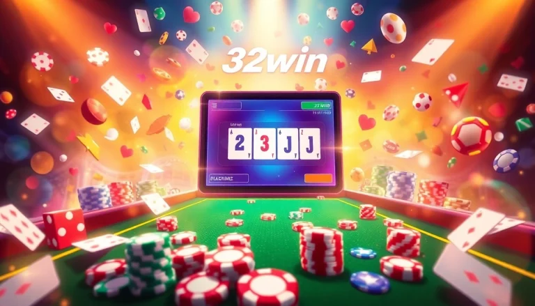 32win online gaming excitement with cards and sports elements