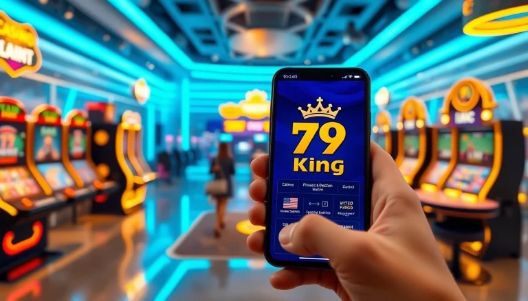 Exciting view of the 79king online betting platform, showcasing vibrant casino games and app interface.