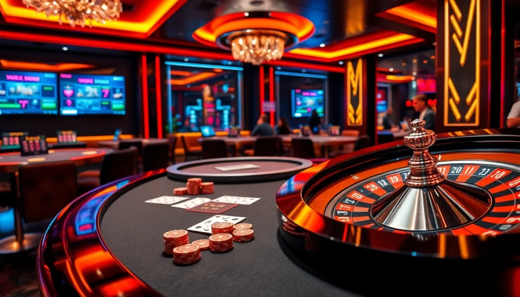 Engaging gamblers at an elegant casino table, featuring XX88-themed poker chips and cards.
