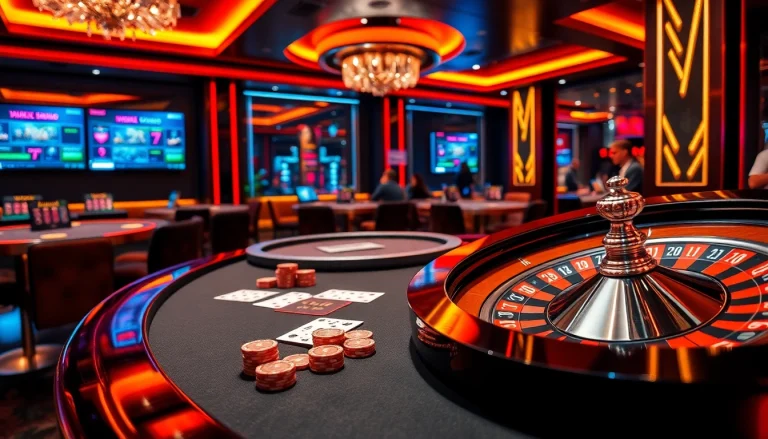 Engaging gamblers at an elegant casino table, featuring XX88-themed poker chips and cards.