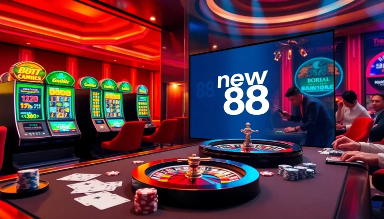 Players enjoying the excitement of new 88's online gambling interface with vibrant visuals.