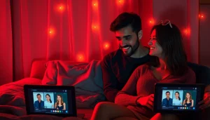 Engaging characters exploring free sex AI in a cozy, intimate setting.