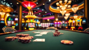 Main scene of luxury777 game dengan kasino mewah dan meja permainan yang elegan.