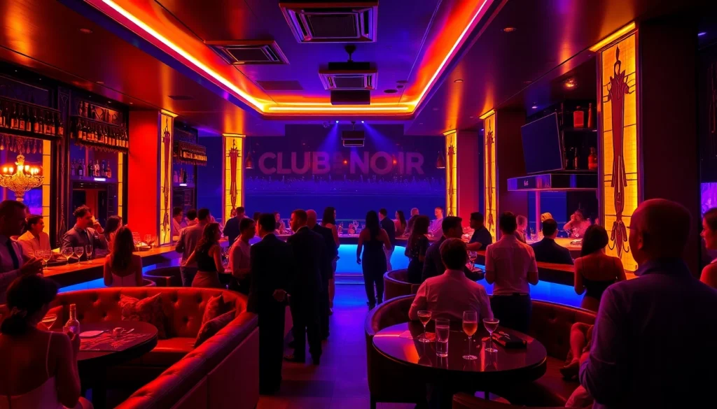 Night club sxm atmosphere at Club Noir with vibrant performances and luxury seating