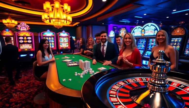 Rasakan keseruan Birutoto dengan mesin slot mewah dan meja permainan yang penuh warna di suasana kasino.