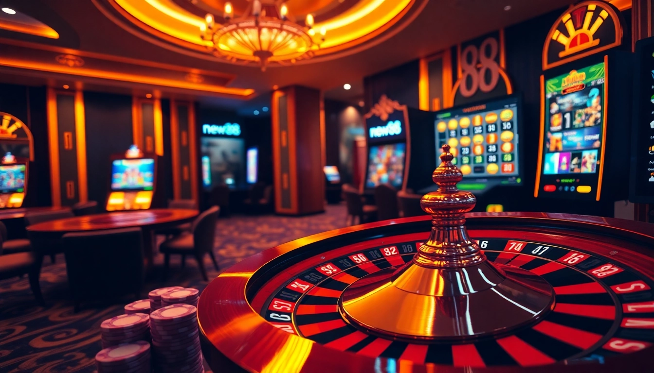 Experience the thrill of new 88 with exciting poker and roulette games in a luxurious casino.