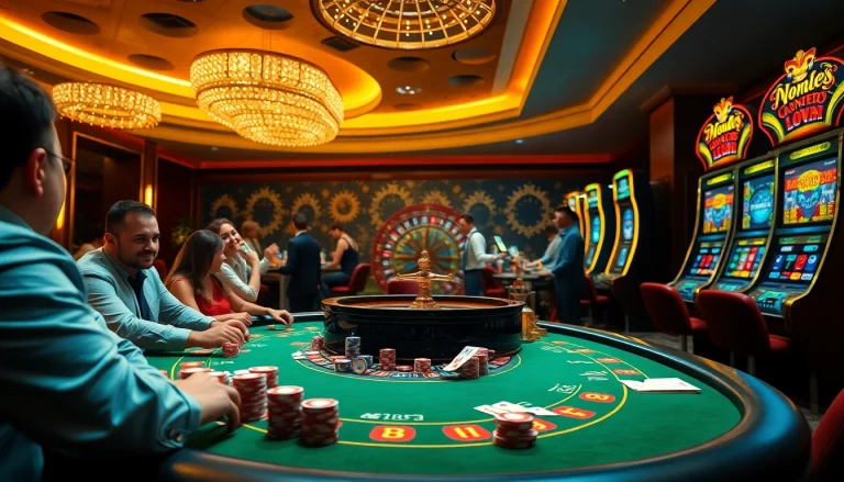 Engage in high-stakes poker at mm88 while surrounded by a vibrant casino atmosphere.