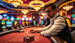 에볼루션 카지노의 생생한 라이브 도박 환경을 보여주는 테이블과 딜러 모습.