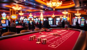 에볼루션 바카라 테이블에서 플레이어들이 카드와 칩을 가지고 있는 모습