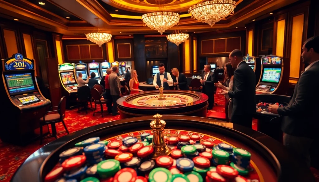 Players strategizing at a roulette table in a luxurious casino setting, highlighting the thrill of rr88 com.