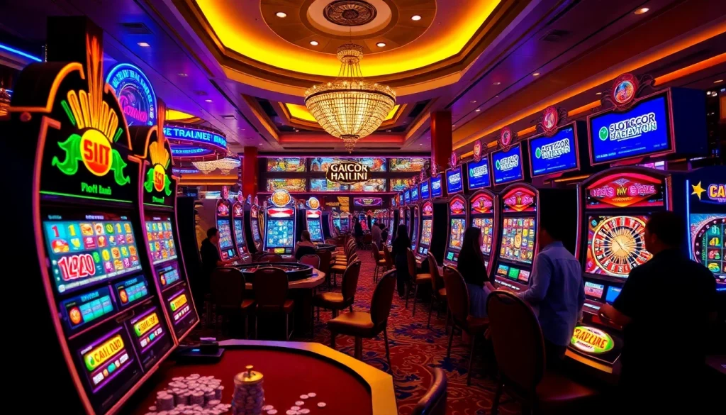 Experience thrilling gameplay with slot gacor hari ini in a vibrant and luxurious casino environment.